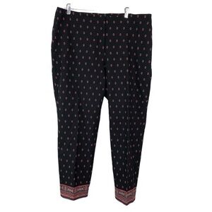 J. Jill Boho Loose Fit Pants Red Black